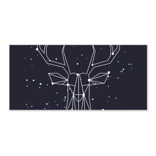 Banjado Magnettafel 78x37cm Magnetwand  Weiß Aus Metall Magnetpinnwand Pinnwand Inkl. 4 Magnete Motiv Sternbild Hirsch