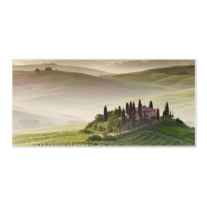 Banjado Magnettafel 78x37cm Magnetwand  Weiß Aus Metall Magnetpinnwand Pinnwand Inkl. 4 Magnete Motiv Toscana