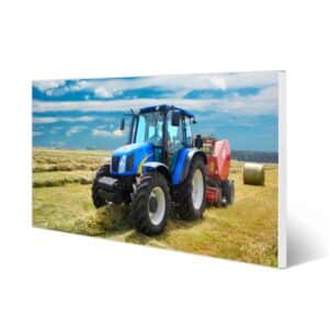 Banjado Magnettafel 78x37cm Magnetwand  Weiß Aus Metall Magnetpinnwand Pinnwand Inkl. 4 Magnete Motiv Traktor