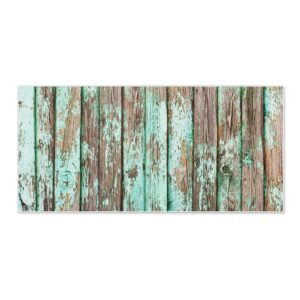 Banjado Magnettafel 78x37cm Magnetwand  Weiß Aus Metall Magnetpinnwand Pinnwand Inkl. 4 Magnete Motiv Verwittertes Holz