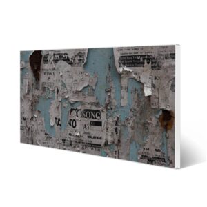 Banjado Magnettafel 78x37cm Magnetwand  Weiß Aus Metall Magnetpinnwand Pinnwand Inkl. 4 Magnete Motiv Wand Mit Zeitungen