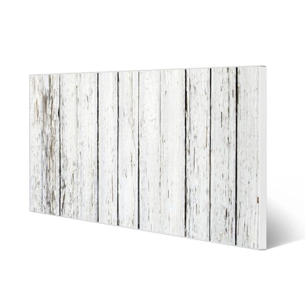 Banjado Magnettafel 78x37cm Magnetwand  Weiß Aus Metall Magnetpinnwand Pinnwand Inkl. 4 Magnete Motiv Weißer Bretterzaun