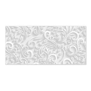 Banjado Magnettafel 78x37cm Magnetwand  Weiß Aus Metall Magnetpinnwand Pinnwand Inkl. 4 Magnete Motiv White Swirl