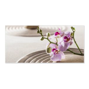 Banjado Magnettafel 78x37cm Magnetwand  Weiß Aus Metall Magnetpinnwand Pinnwand Inkl. 4 Magnete Motiv Zen Relax
