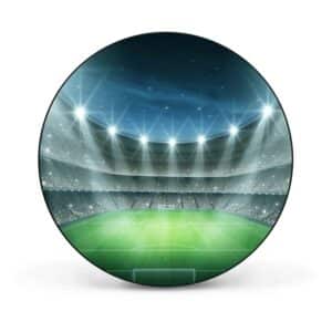Banjado Magnettafel Rund Größe 47cm Magnetwand Schwarz Aus Metall Magnetpinnwand Pinnwand Motiv Arena