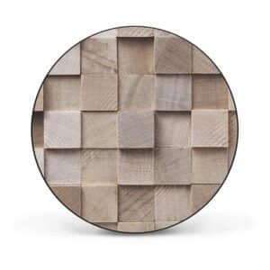 Banjado Magnettafel Rund Größe 47cm Magnetwand Schwarz Aus Metall Magnetpinnwand Pinnwand Motiv Bauklötze Relief
