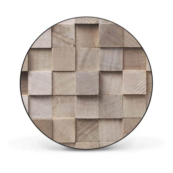 Banjado Magnettafel Rund Größe 47cm Magnetwand Schwarz Aus Metall Magnetpinnwand Pinnwand Motiv Bauklötze Relief