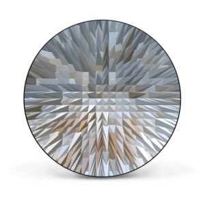 Banjado Magnettafel Rund Größe 47cm Magnetwand Schwarz Aus Metall Magnetpinnwand Pinnwand Motiv Dornen Aus Eis