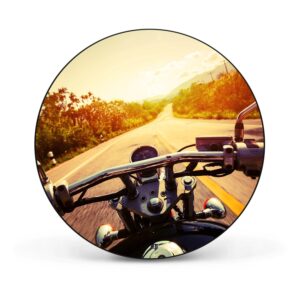 Banjado Magnettafel Rund Größe 47cm Magnetwand Schwarz Aus Metall Magnetpinnwand Pinnwand Motiv Easy Rider