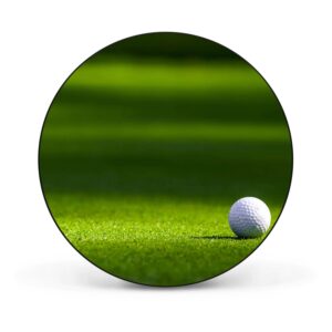 Banjado Magnettafel Rund Größe 47cm Magnetwand Schwarz Aus Metall Magnetpinnwand Pinnwand Motiv Einsamer Golfball