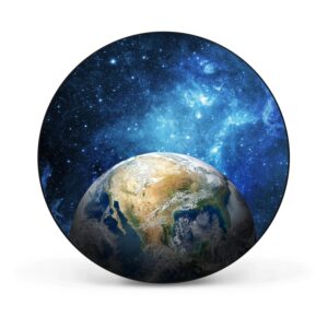 Banjado Magnettafel Rund Größe 47cm Magnetwand Schwarz Aus Metall Magnetpinnwand Pinnwand Motiv Erdkugel