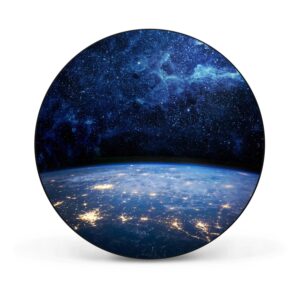 Banjado Magnettafel Rund Größe 47cm Magnetwand Schwarz Aus Metall Magnetpinnwand Pinnwand Motiv Galaxie