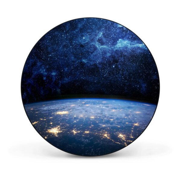 Banjado Magnettafel Rund Größe 47cm Magnetwand Schwarz Aus Metall Magnetpinnwand Pinnwand Motiv Galaxie
