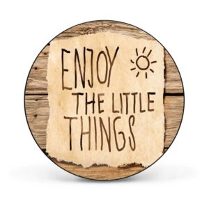 Banjado Magnettafel Rund Größe 47cm Magnetwand Schwarz Aus Metall Magnetpinnwand Pinnwand Motiv Happy Day