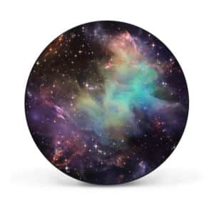 Banjado Magnettafel Rund Größe 47cm Magnetwand Schwarz Aus Metall Magnetpinnwand Pinnwand Motiv Im Weltall 2