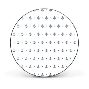 Banjado Magnettafel Rund Größe 47cm Magnetwand Schwarz Aus Metall Magnetpinnwand Pinnwand Motiv Kleine Anker