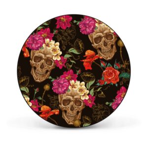 Banjado Magnettafel Rund Größe 47cm Magnetwand Schwarz Aus Metall Magnetpinnwand Pinnwand Motiv Los Dias De Muertos