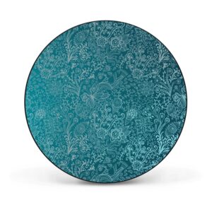 Banjado Magnettafel Rund Größe 47cm Magnetwand Schwarz Aus Metall Magnetpinnwand Pinnwand Motiv Mandala Landschaft