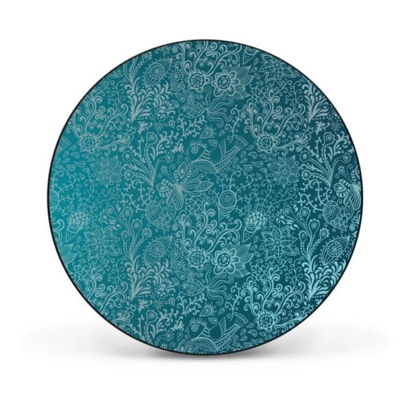 Banjado Magnettafel Rund Größe 47cm Magnetwand Schwarz Aus Metall Magnetpinnwand Pinnwand Motiv Mandala Landschaft