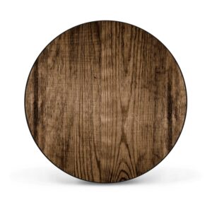 Banjado Magnettafel Rund Größe 47cm Magnetwand Schwarz Aus Metall Magnetpinnwand Pinnwand Motiv Maserung Dunkel
