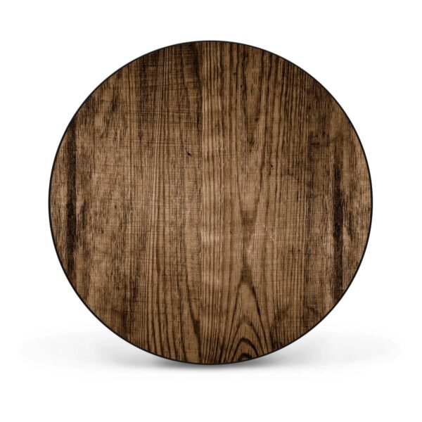 Banjado Magnettafel Rund Größe 47cm Magnetwand Schwarz Aus Metall Magnetpinnwand Pinnwand Motiv Maserung Dunkel