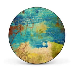 Banjado Magnettafel Rund Größe 47cm Magnetwand Schwarz Aus Metall Magnetpinnwand Pinnwand Motiv Patina