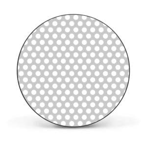 Banjado Magnettafel Rund Größe 47cm Magnetwand Schwarz Aus Metall Magnetpinnwand Pinnwand Motiv Punkte Grau
