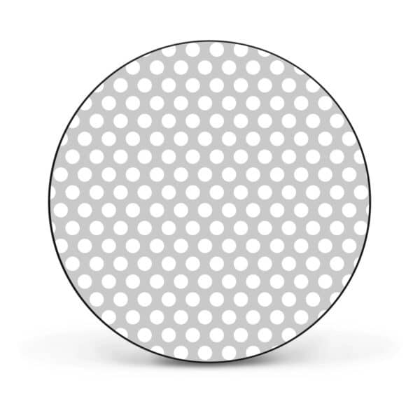 Banjado Magnettafel Rund Größe 47cm Magnetwand Schwarz Aus Metall Magnetpinnwand Pinnwand Motiv Punkte Grau