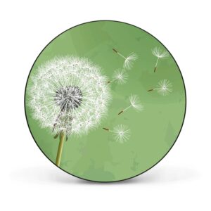 Banjado Magnettafel Rund Größe 47cm Magnetwand Schwarz Aus Metall Magnetpinnwand Pinnwand Motiv Pusteblume 3