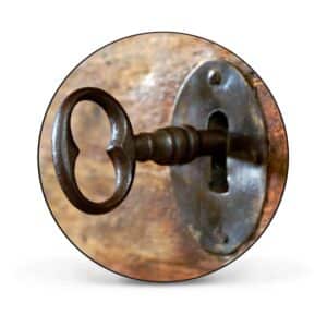 Banjado Magnettafel Rund Größe 47cm Magnetwand Schwarz Aus Metall Magnetpinnwand Pinnwand Motiv Schlüssel