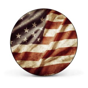 Banjado Magnettafel Rund Größe 47cm Magnetwand Schwarz Aus Metall Magnetpinnwand Pinnwand Motiv United States