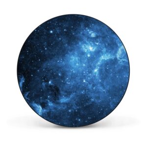 Banjado Magnettafel Rund Größe 47cm Magnetwand Schwarz Aus Metall Magnetpinnwand Pinnwand Motiv Universum
