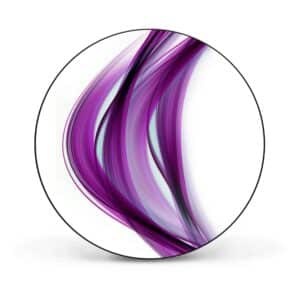 Banjado Magnettafel Rund Größe 47cm Magnetwand Schwarz Aus Metall Magnetpinnwand Pinnwand Motiv Violet Element