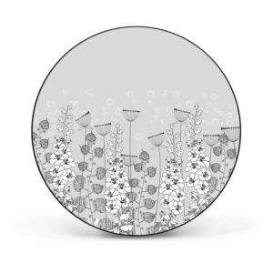 Banjado Magnettafel Rund Größe 47cm Magnetwand Schwarz Aus Metall Magnetpinnwand Pinnwand Motiv Wegesrand