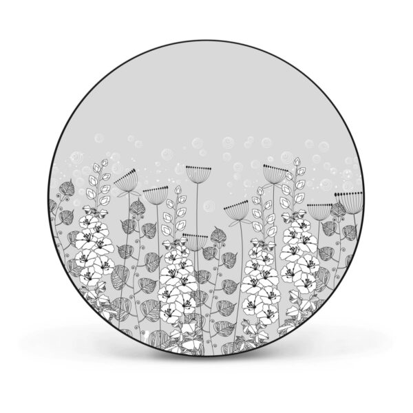 Banjado Magnettafel Rund Größe 47cm Magnetwand Schwarz Aus Metall Magnetpinnwand Pinnwand Motiv Wegesrand
