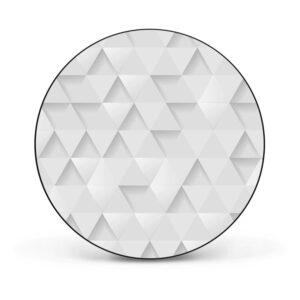 Banjado Magnettafel Rund Größe 47cm Magnetwand Schwarz Aus Metall Magnetpinnwand Pinnwand Motiv Weisse Dreiecke