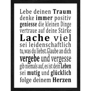 Bild mit Rahmen Anonymus Lebensweisheit 42