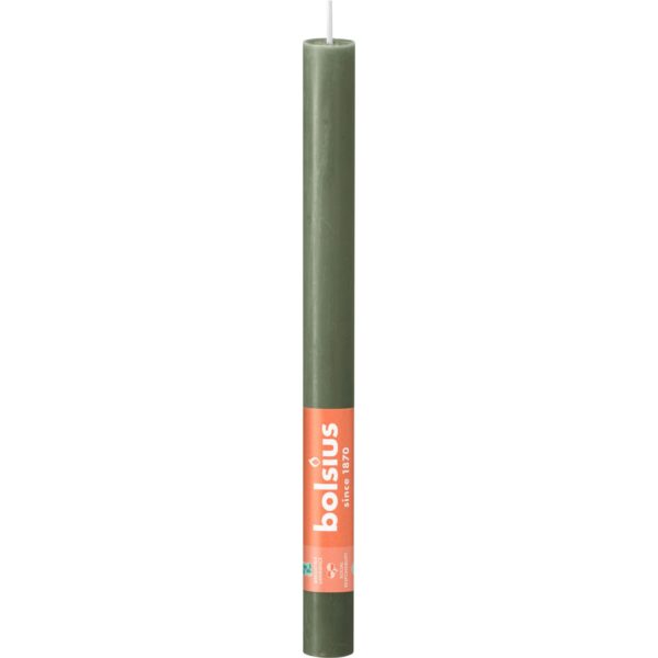 Bolsius Haushaltskerze Rustik Shine 270/23mm Frische Olive 1 Stck.