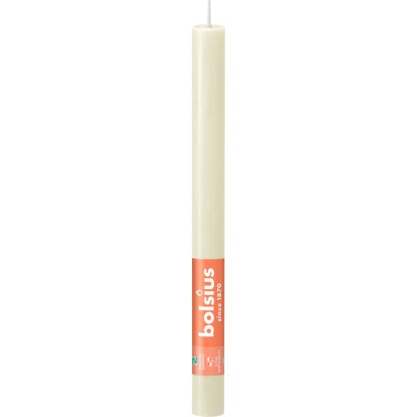 Bolsius Haushaltskerze Rustik Shine 270/23mm Weiche Perle 1 Stck.