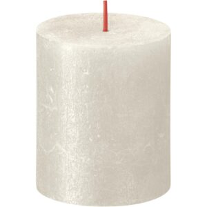 Bolsius Rustik-Kerze Shimmer 80/68 mm Elfenbein