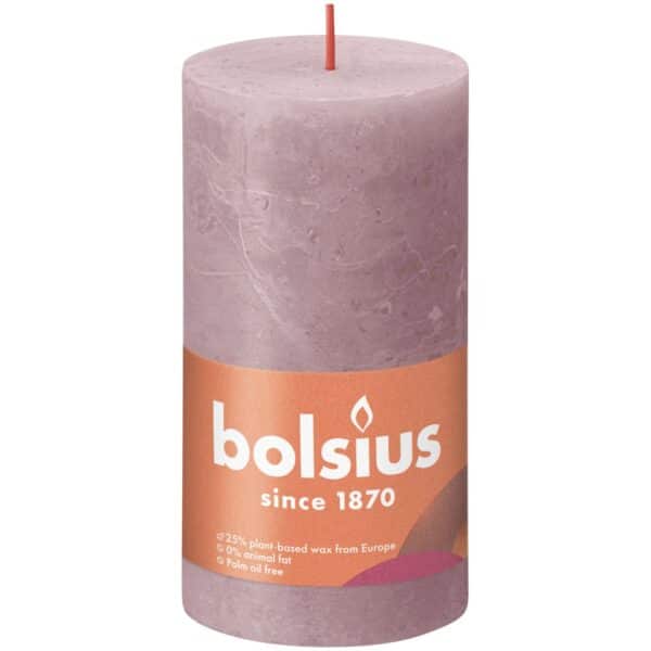 Bolsius Rustik-Kerze Shine 130/68 mm Eschenrose