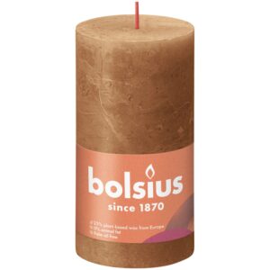 Bolsius Rustik-Kerze Shine 130/68 mm Gewürzbraun