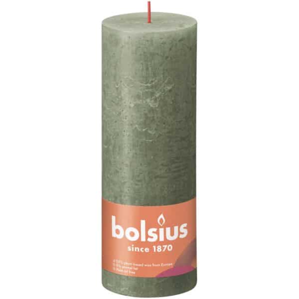 Bolsius Rustik-Kerze Shine 190/68 mm Frische Olive