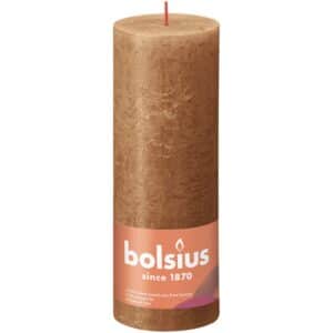 Bolsius Rustik-Kerze Shine 190/68 mm Gewürzbraun