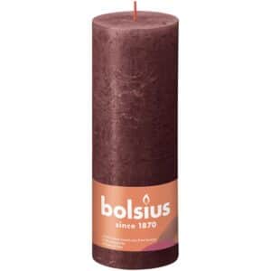 Bolsius Rustik-Kerze Shine 190/68 mm Samtrot