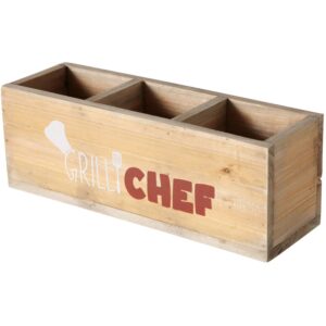 Boltze Deko-Box Grillzeit 10 cm x 9 cm x 28 cm Natur