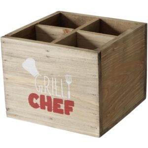Boltze Deko-Box Grillzeit 12 cm x 15 cm x 15 cm Natur