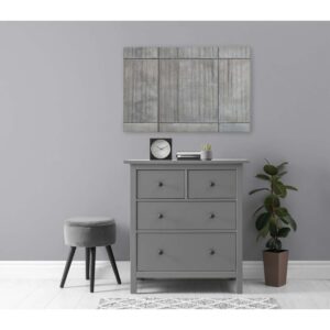 Bricoflor 3D Bild In Holzoptik Grau Industrielles Wandbild Mit Holz Motiv Leinwandbild In 90 X 60 Cm Ideal Für Flur Und Küche