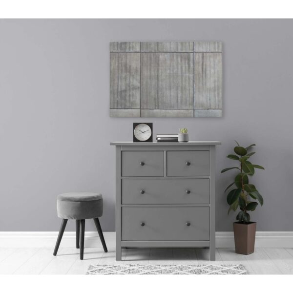 Bricoflor 3D Bild In Holzoptik Grau Industrielles Wandbild Mit Holz Motiv Leinwandbild In 90 X 60 Cm Ideal Für Flur Und Küche
