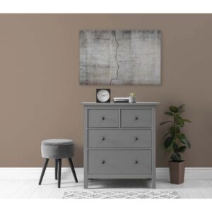 Bricoflor 3D Bild Mit Betonwand Grau Jugendzimmer Leinwandbild In Betonoptik Wandbild Industrial Style Ideal Für Küche 90 X 60 Cm